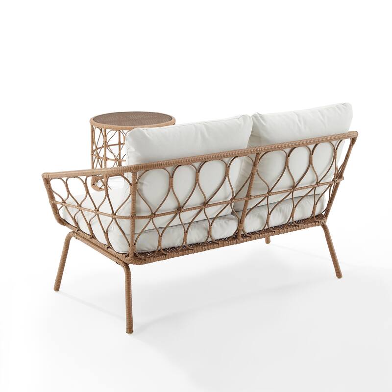 Juniper 2Pc Outdoor Wicker Conversation Set - 67"x54.5"x36"