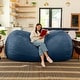 preview thumbnail 4 of 49, Jaxx 7ft Oversized Bean Bag Couch – Extra Large 3-Seat Floor Sofa with Washable Cover Play Rooms, Living Rooms & Basements