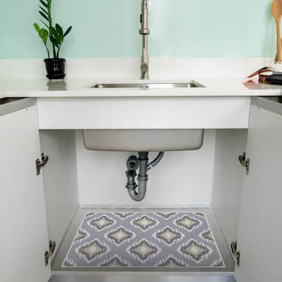 Under Sink Mat - Ultra-Absorbent Cotton Shelf Liners For Kitchen Cabinets - 2X3 feet