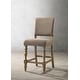 preview thumbnail 2 of 8, Roundhill Furniture Birmingham Script Printed Driftwood Finish Counter Height Dining Chair with Nail head, Set of 2