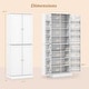 preview thumbnail 3 of 8, Gymax 65-inch Kitchen Pantry Cabinet w/ 16 Door Shelves & 6 Adjustable