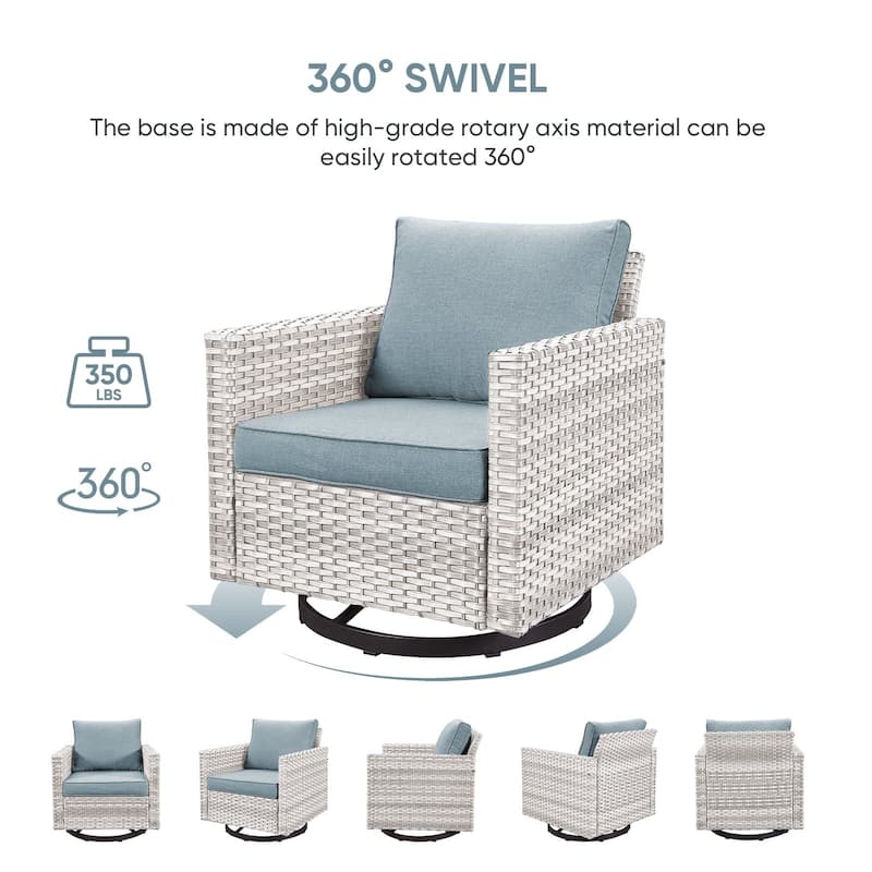 Outdoor Swivel Glider Chairs with Soft Cushion