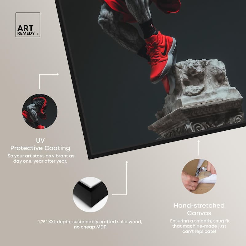 Basketball Sculpture Canvas by Art Remedy