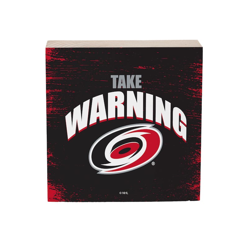 Carolina Hurricanes Wooden Tabletop Mantel Shelf Sign