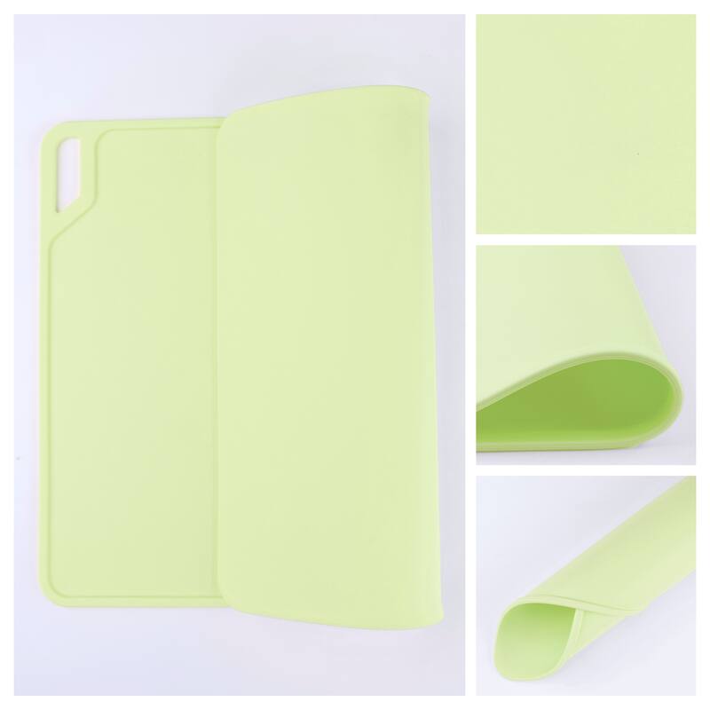 Placemat Set of 6 Silicone Placemats for Kitchen Dining Table Decor, Table Placemats Wipeable Table Mat - 15*12in - Light Green