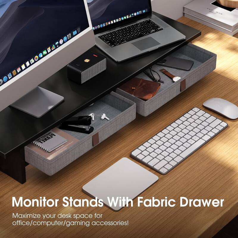 Fenge Dual Monitor Stand, 2 Tiers Monitor Riser for Desk