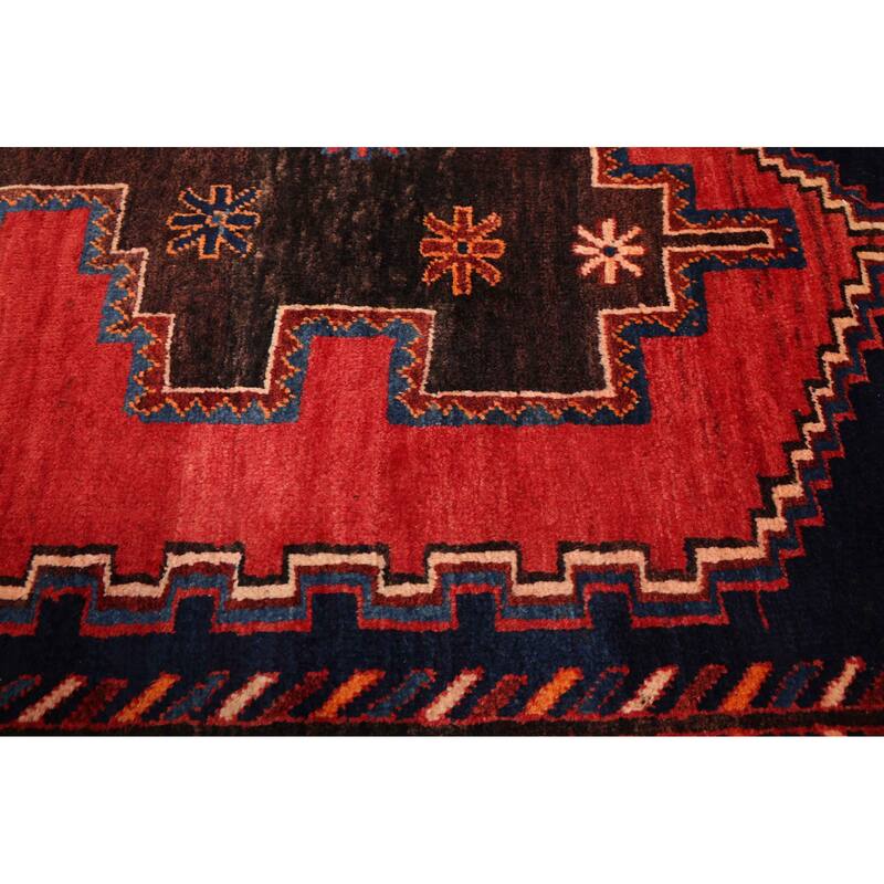 ECARPETGALLERY Hand-knotted Melis Black, Red Wool Rug - 5'0 x 6'4