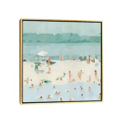iCanvas "Sea Glass Sandbar I" by Emma Scarvey Framed Canvas Print