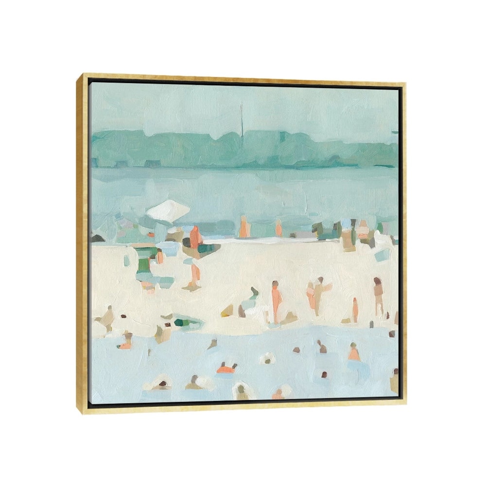iCanvas "Sea Glass Sandbar I" by Emma Scarvey Framed Canvas Print