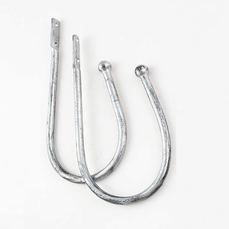 2 Pcs Curtain Holdback for Curtains Wall Mounted Metal Drapery Hook for Door Window Treatment- By Deco Window