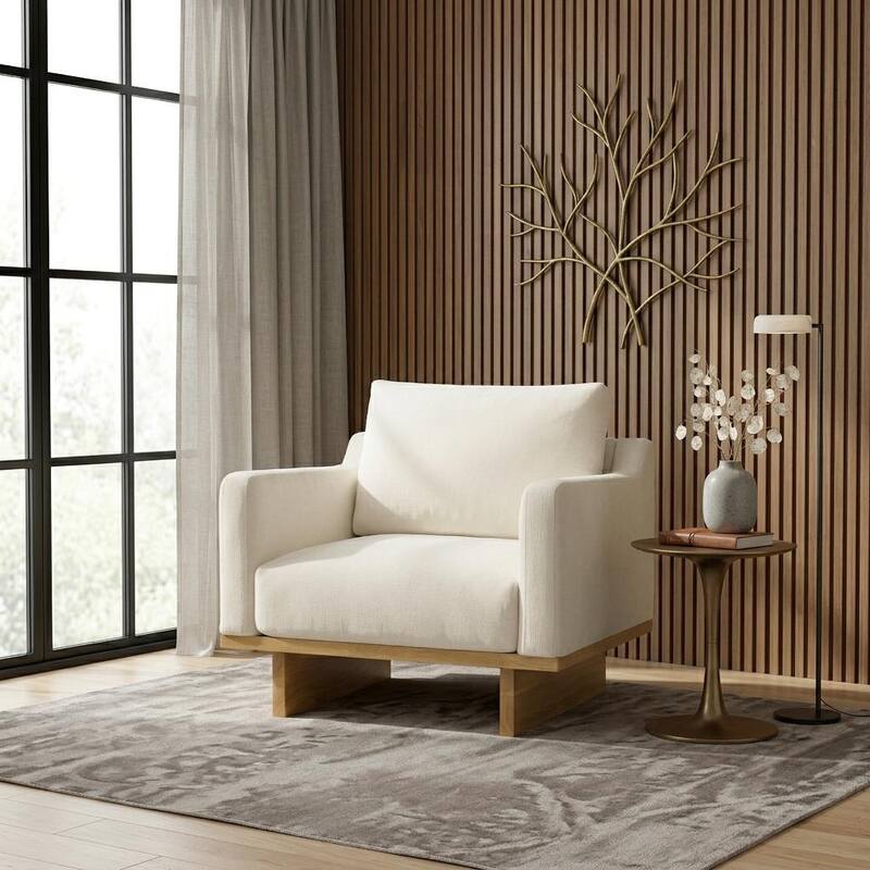 Modern Minimalist Accent Chair by Harper&Bright Designs - Beige