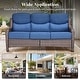 preview thumbnail 5 of 187, Outdoor Patio Sofa Swivel Chair with 6-Inch Thick Cushions Set