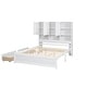 preview thumbnail 18 of 18, Queen Size Platform Bed with Storage Headboard and 4-Drawers, Grey