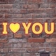 preview thumbnail 2 of 7, Walplus Glow In Dark I Love You Bistro Lettering Wall Sticker Decor