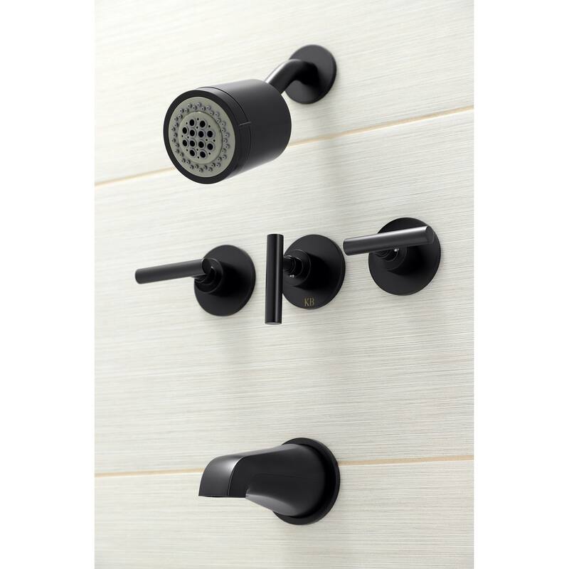 Manhattan Three-Handle Tub and Shower Faucet