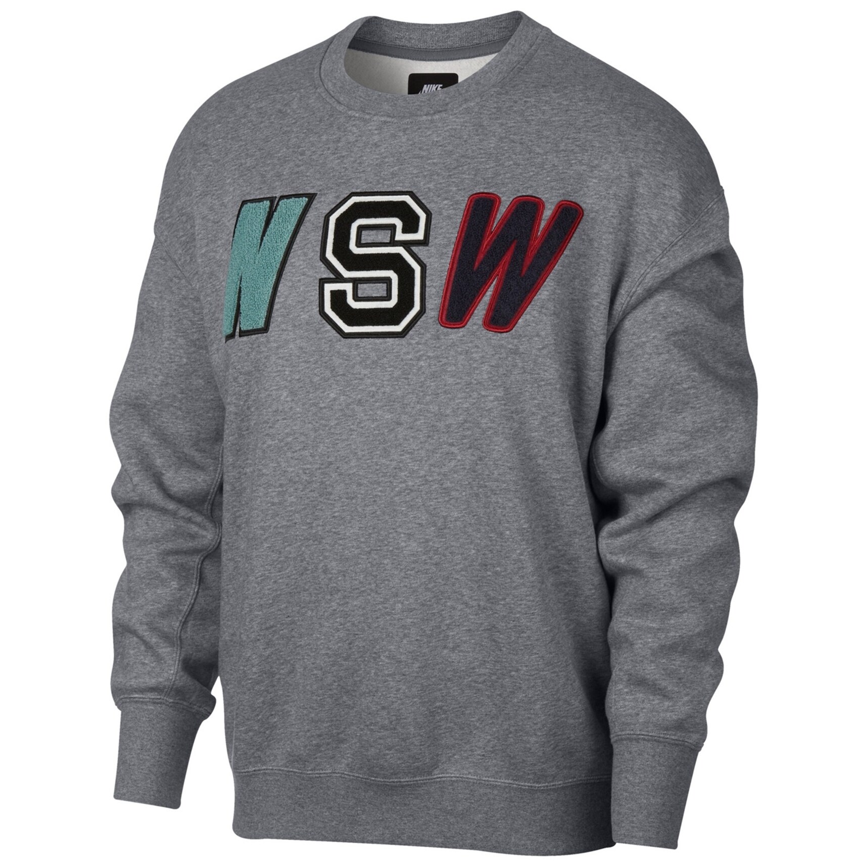 Nike Mens Varsity Fleece Sweatshirt Grey Medium Overstock 32319442 Medium