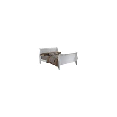 White Full Bed with Classic Finish, Spacious Frame and Durable Design for Comfortable Bedrooms or Guest Retreats