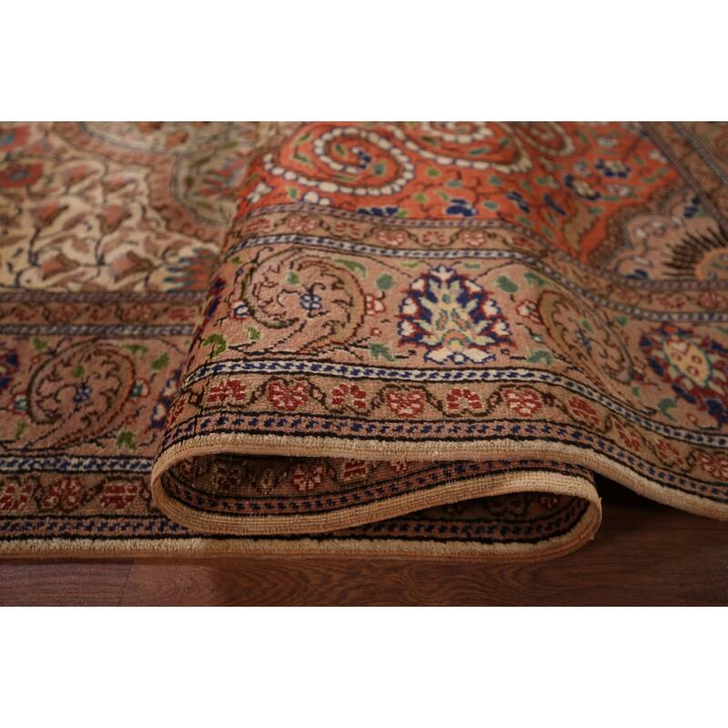 Vegetable Dye Anatolian Turkish Vintage Rug Hand-Knotted Wool Carpet - 6'8" X 10'5"