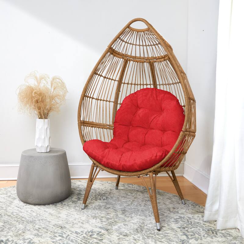 Sorra Home Indoor Suede Egg Chair Replacement Cushion (Cushion Only)