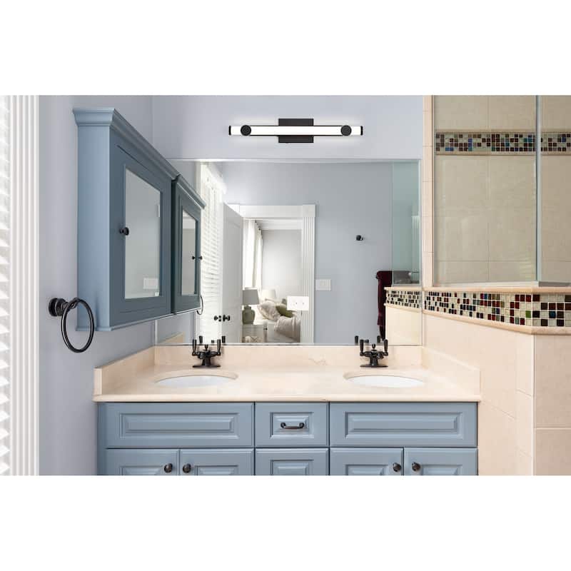 Bowman 24 Inch LED Vanity Matte Black Acrylic Lens