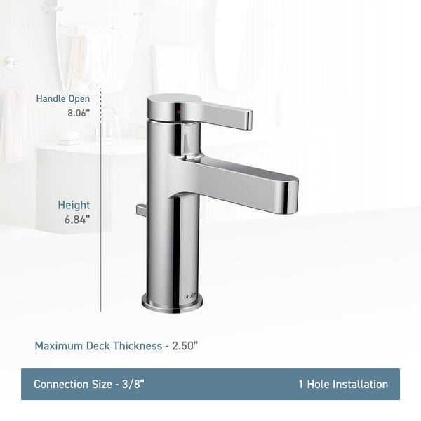 Shop Moen 6710 Vichy Single Hole Bathroom Faucet Chrome