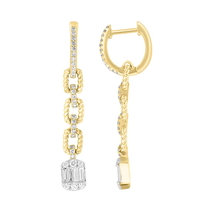 EFFY 14K Yellow Gold Diamond Earrings
