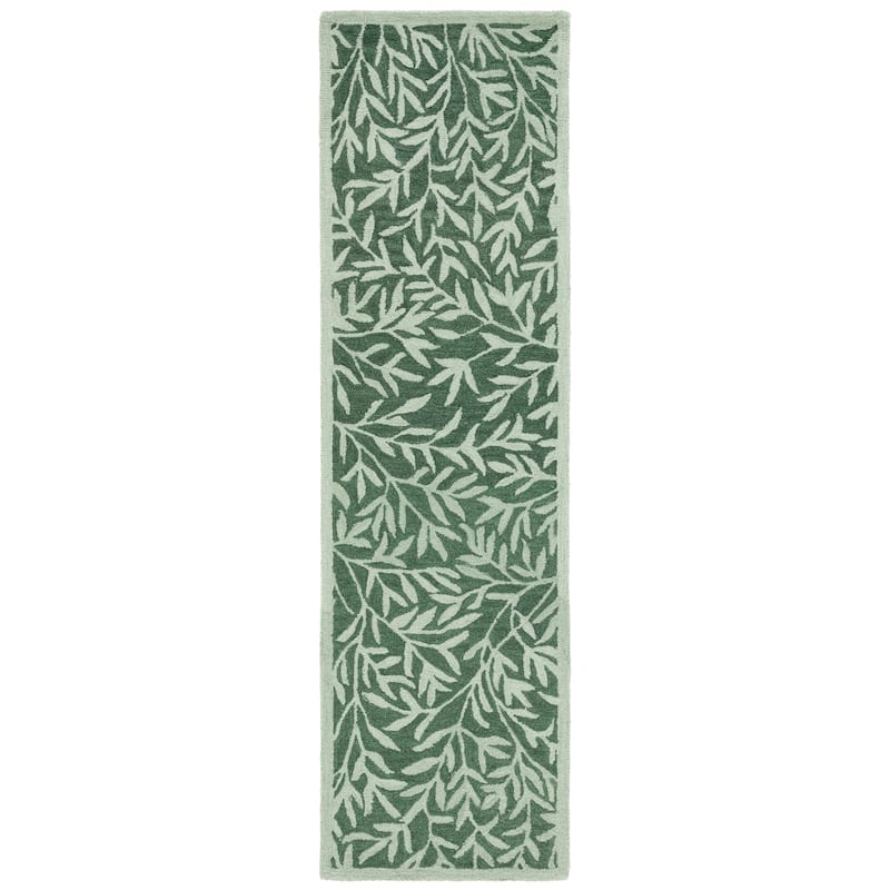 SAFAVIEH Handmade Jardin Mariegret Wool Rug - 2'3" x 8' Runner - Green
