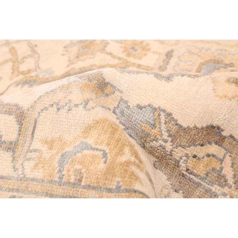 ECARPETGALLERY Hand-knotted Finest Oushak Cream Wool Rug - 7'10 x 9'11