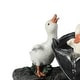 preview thumbnail 9 of 9, Resin Farmhouse Duck Family Outdoor Patio Fountain with LED Light