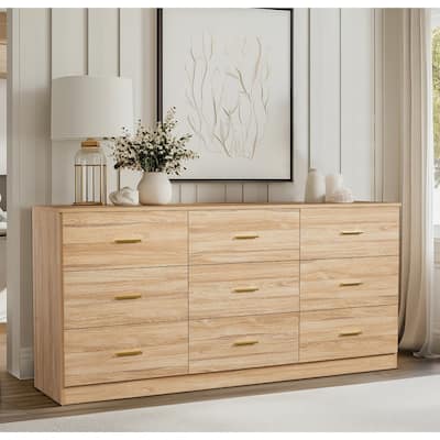 Modern 9 Drawer Dresser for Bedroom