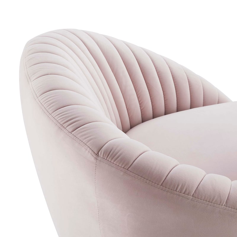 Whirr Tufted Performance Velvet Performance Velvet Swivel Chair