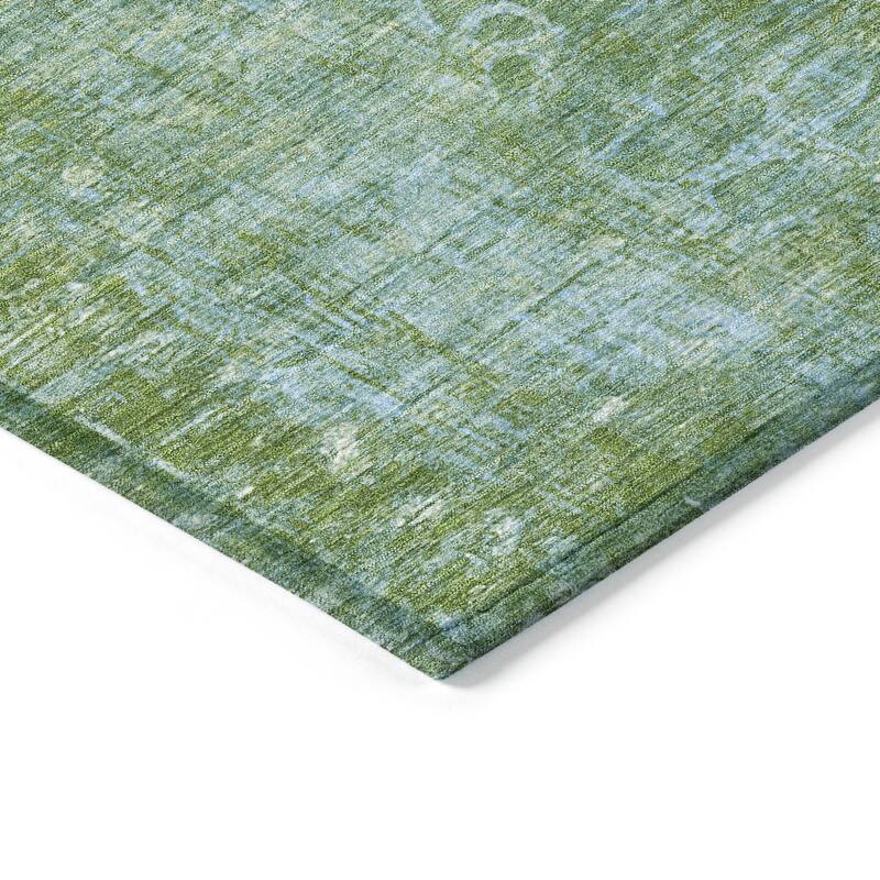 Machine Washable Indoor/ Outdoor Modern Floral Chantille Rug