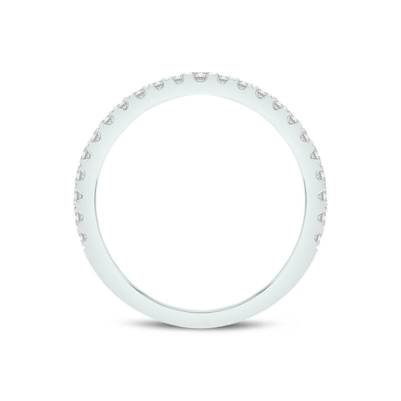 Marquee 3.80 CTW Center Emerald Cut Lab Grown Diamond Engagement Ring Set in 14Karat White Gold