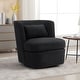 preview thumbnail 20 of 42, Upholstered Swivel Barrel Accent Chair Grey-Boucle