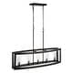 preview thumbnail 12 of 21, 5-Light Mid-Century Modern Industrial Linear Kitchen Island Pendant Vintage Rectangle Glass Chandelier