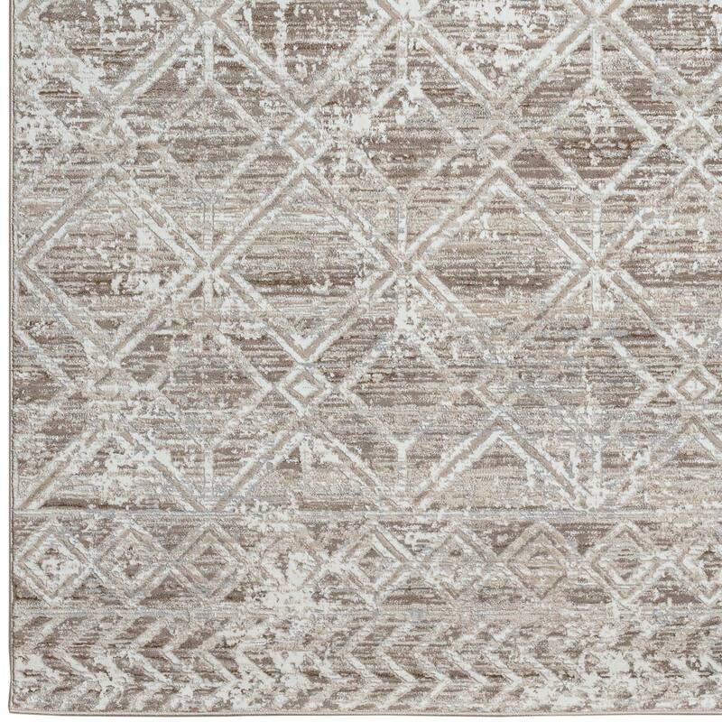 Admire Home Living Lucio 1243 Transitional Geometric Area Rug