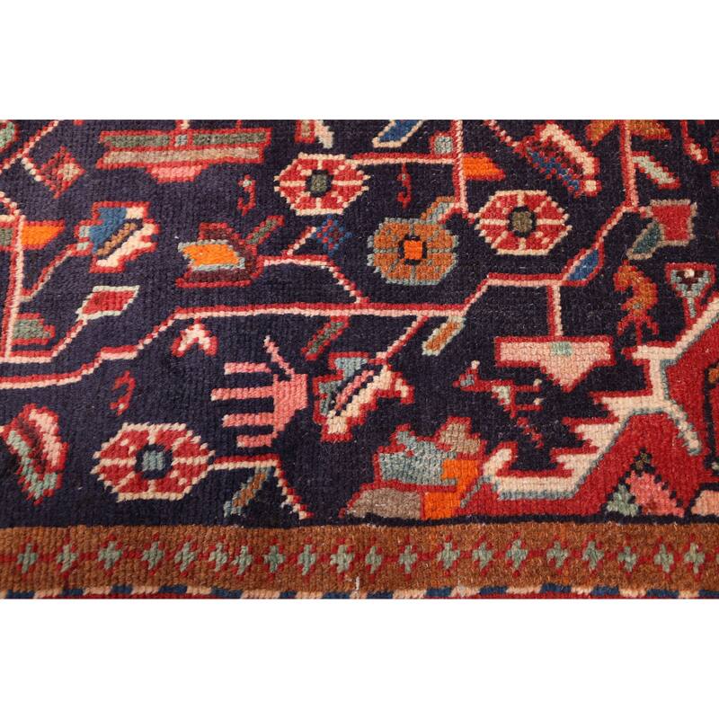 ECARPETGALLERY Hand-knotted Andelz Dark Navy Wool Rug - 4'6 x 8'10