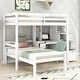 preview thumbnail 24 of 36, Elegant Style Twin Size Loft Bed with a Stand-alone Bed, Storage Staircase, Desk, Shelves and Drawers, Solid Construction, Gray