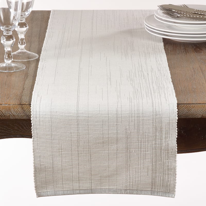 Shimmering Woven Cotton Table Runner - 13"x108"
