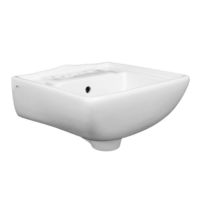 Fine Fixtures Ceramic 12.25-inch Small White Wall-Mount Sink