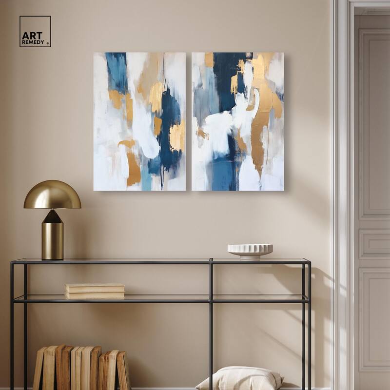 Luminous Earthson Set Canvas Set of 2 by Art Remedy, Gallery Wrapped