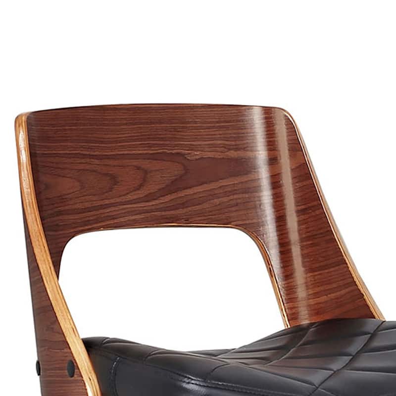 Contemporary Adjustable Swivel Barstool - Padded Seat & Back