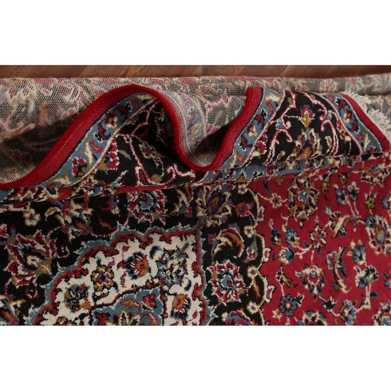 Traditional Floral Mashad Turkish Area Rug Red Machine Made Carpet - 6'5" x 9'9"