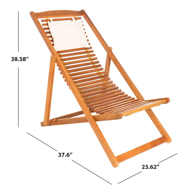 SAFAVIEH Outdoor Makena Relax Chair with Pillow (Set of 2) - 24W x 39D x 38H