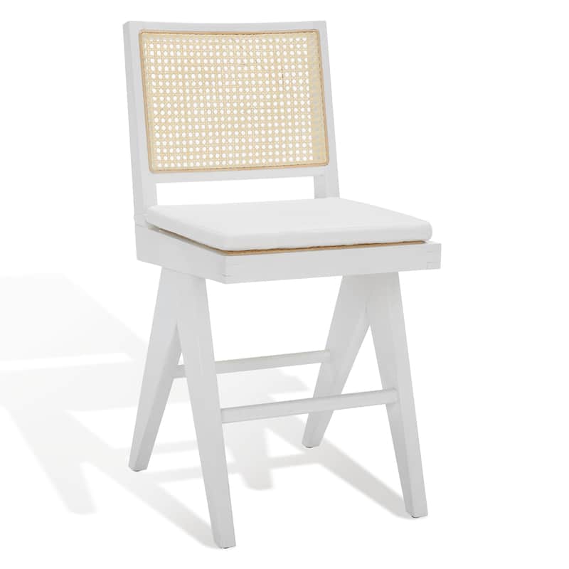 SAFAVIEH Couture Meine Rattan 22-inch Counter Stool - 18 In. W x 23 In. D x 38 In. H - 18Wx23Dx38H