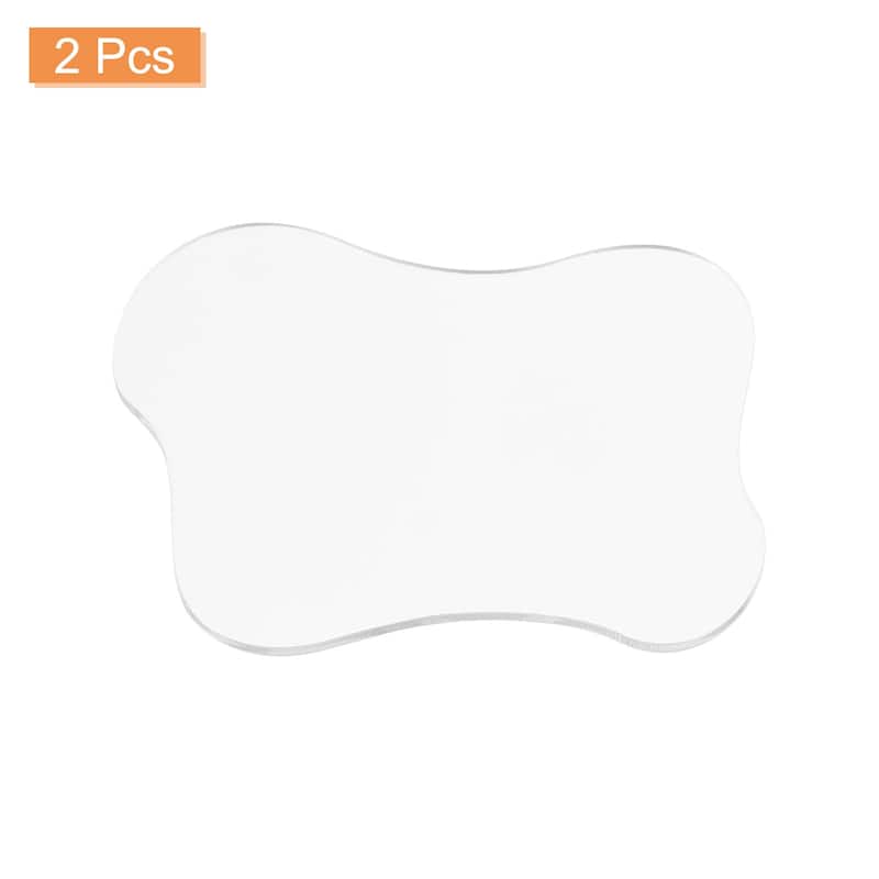 2pcs Acrylic Irregular Coaster, Coffee Cup Coaster Mug Pad 4.7"x4"