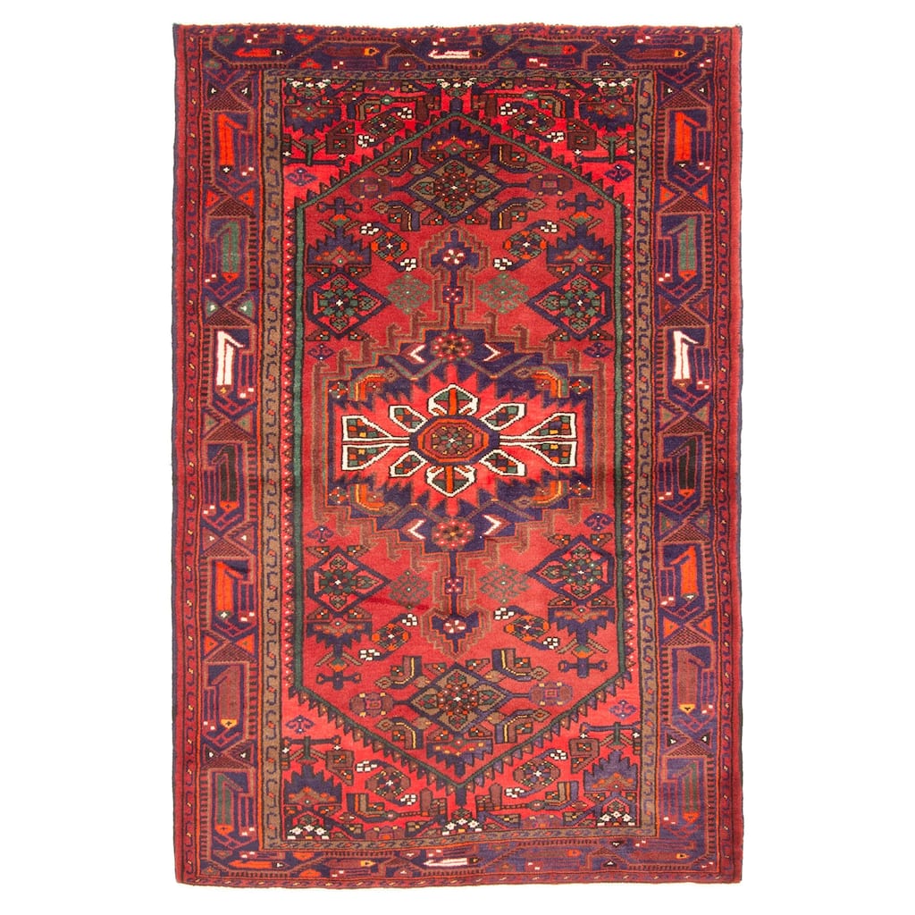 ECARPETGALLERY Hand-knotted Anadol Red Wool Rug - 4'2 x 6'7