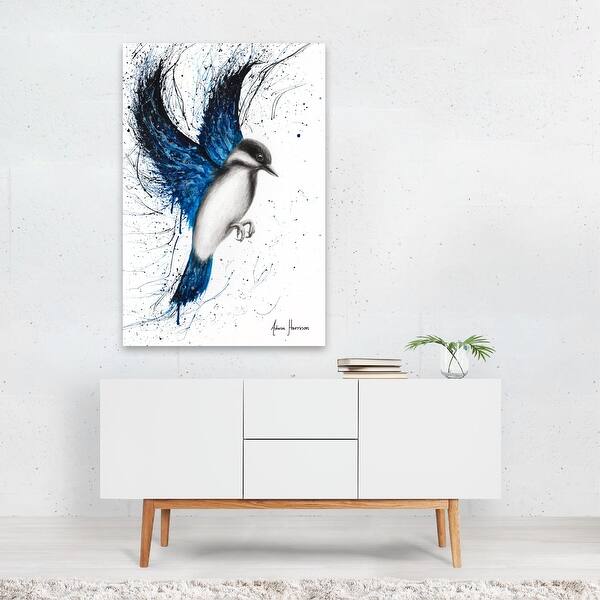 Shop Animals Bird Birds Blue Jay Painting Canvas Wall Art Print Overstock 31896780