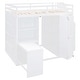 preview thumbnail 6 of 14, Full Size Kids Bed Bunk Bed with Wardrobe,Desk and Shelves