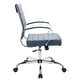 preview thumbnail 20 of 41, LeisureMod Benmar Mid-Back Swivel Leather Office Chair W/ Chrome Base